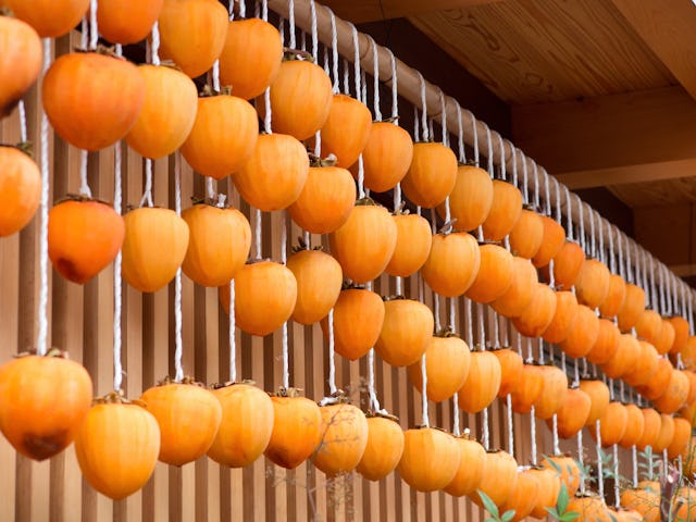Chinese New Year drying persimmons
